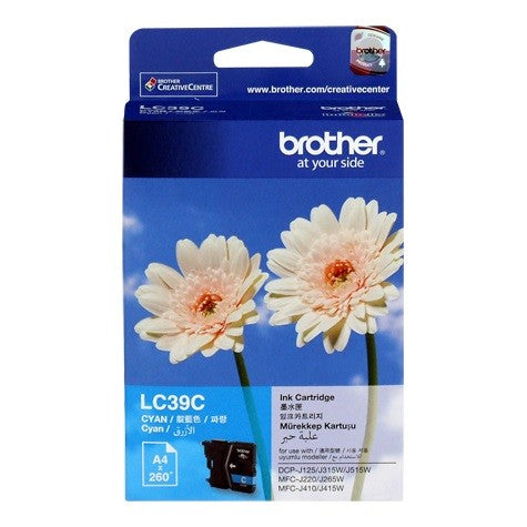 BROTHER LC39 CYAN INK CARTRIDGE